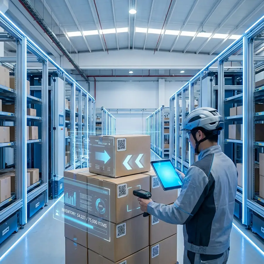 Visual de StockEntry en un almacén